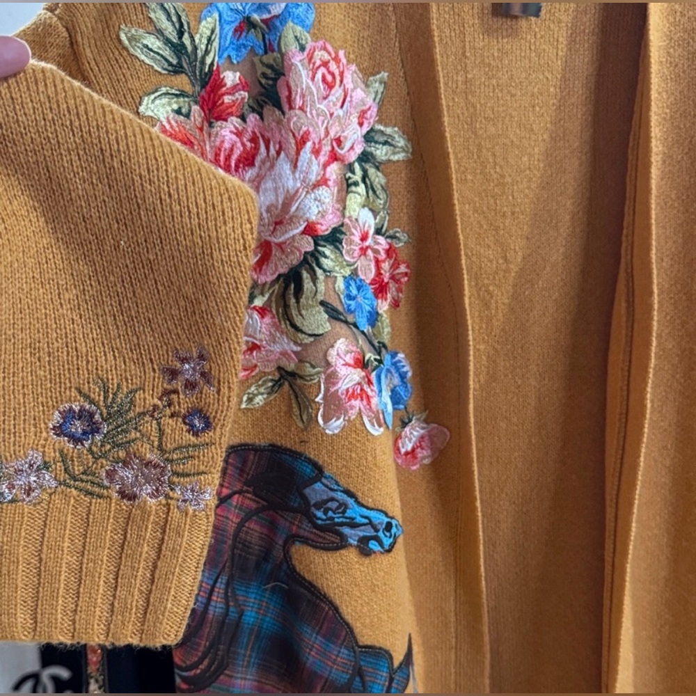 Aratta Floral Embroidered Open Cardigan - NWT - Size: OS